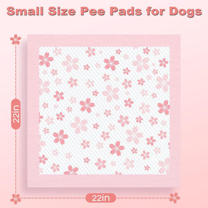 Dog &amp; Small Pet Training Pads 22x22 Leak Proof Quick Dry 50 Count Pink