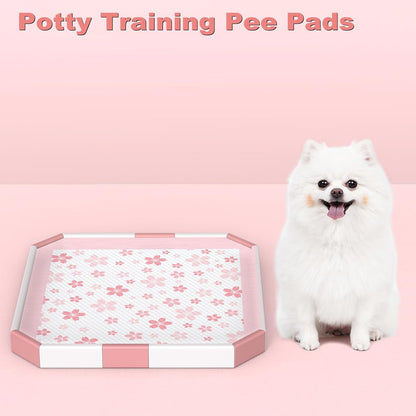 Dog &amp; Small Pet Training Pads 22x22 Leak Proof Quick Dry 50 Count Pink