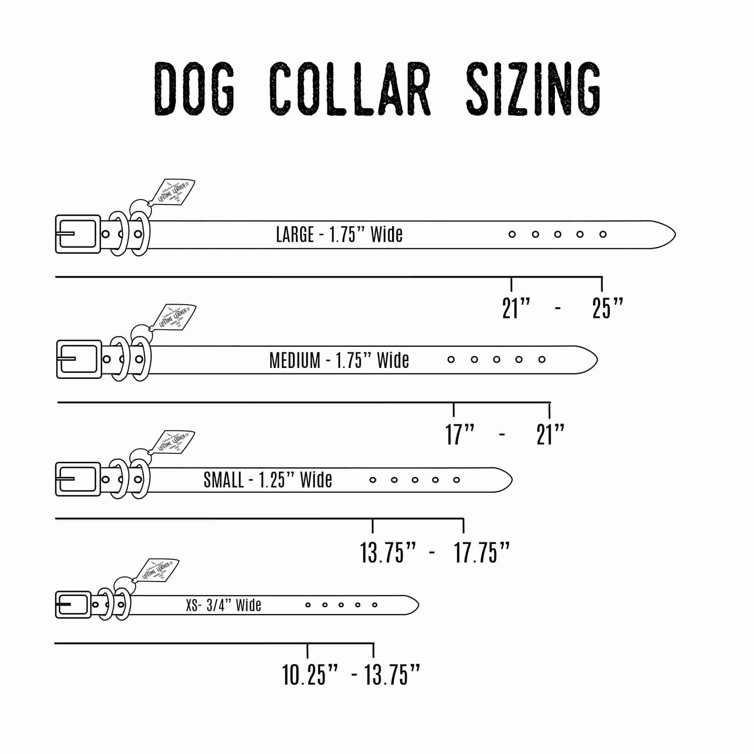 Leather Dog Collar - Classic