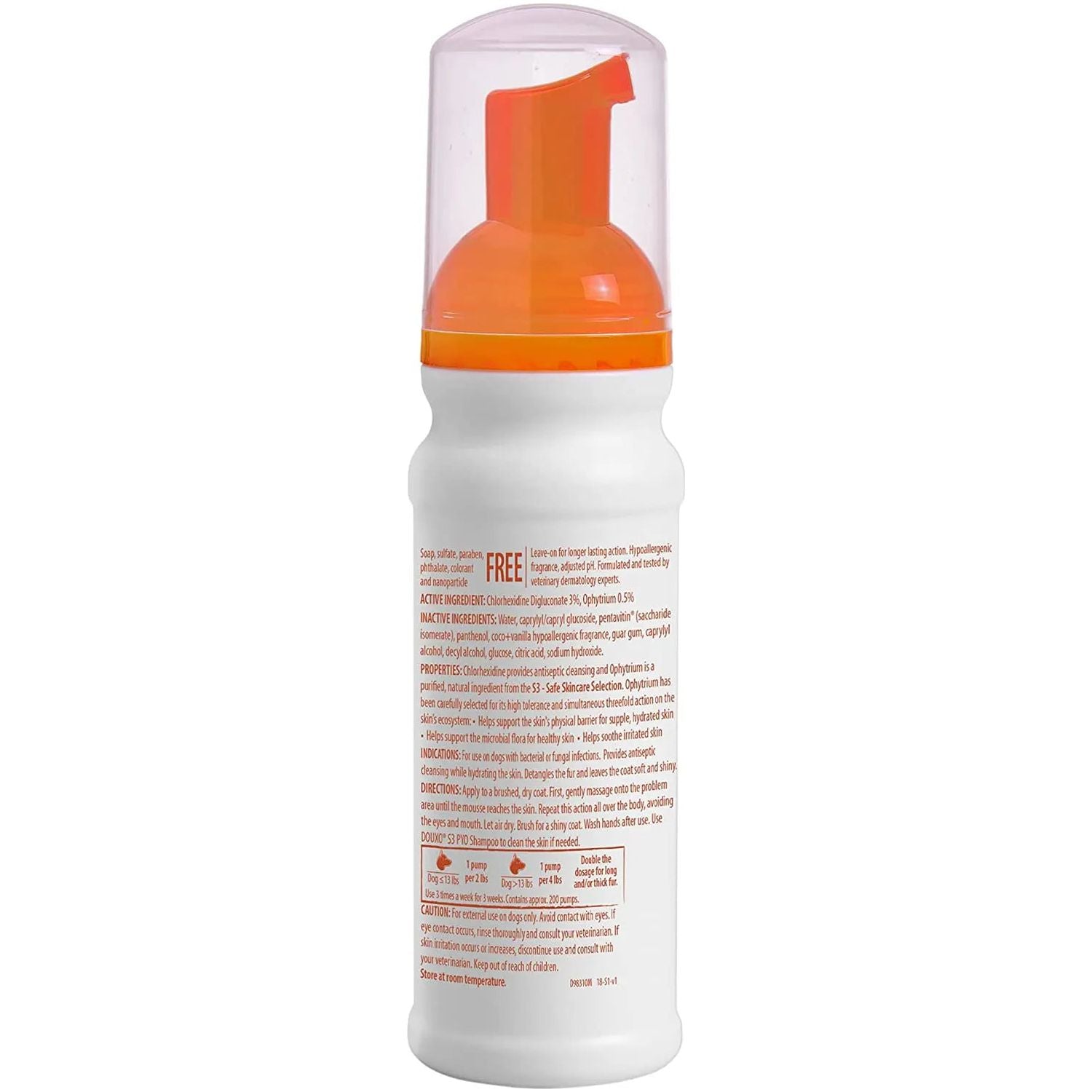Douxo S3 PYO Mousse 5.1 oz Dogs &amp; Cats Antibacterial Antifungal Skin Care