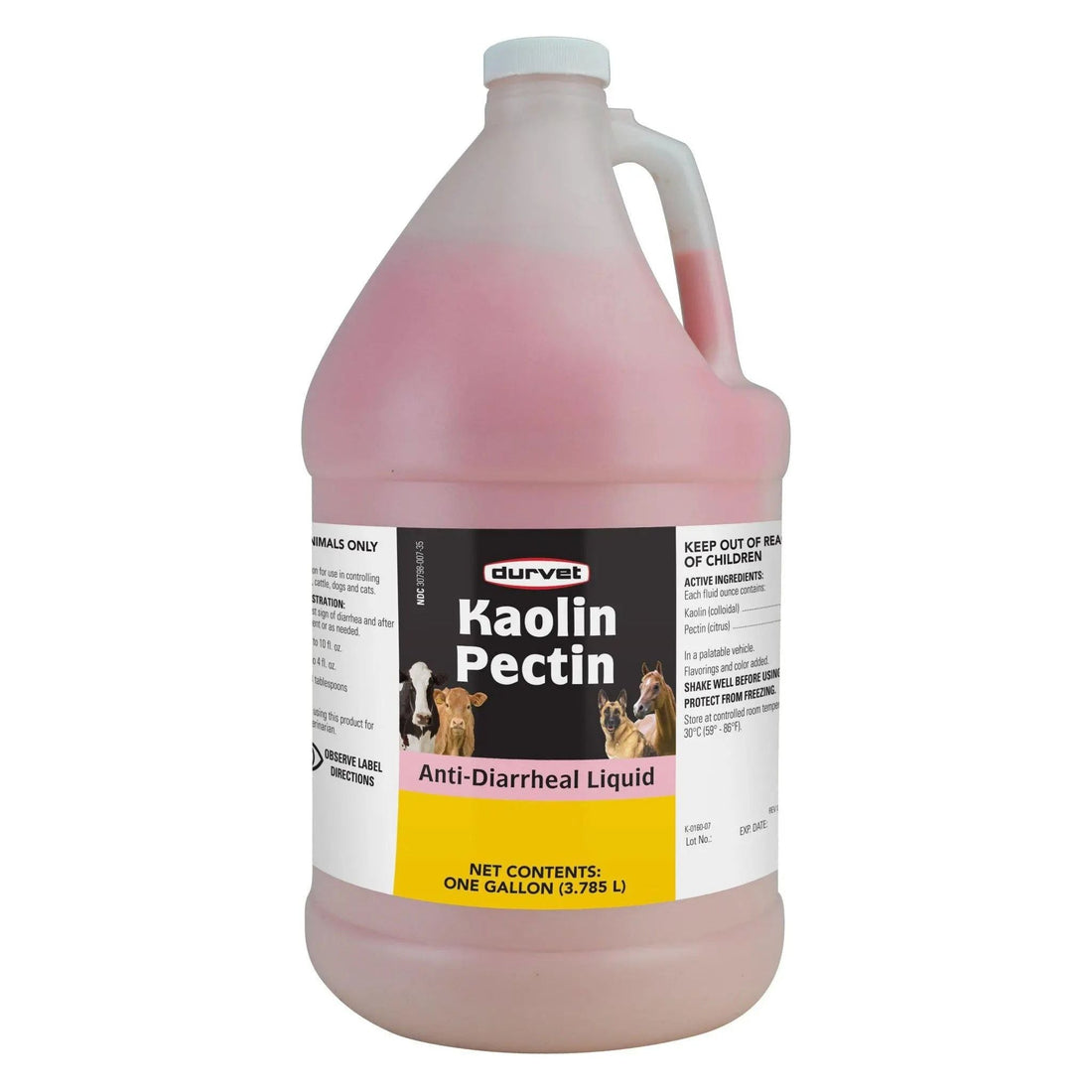 Durvet Kaolin Pectin Anti-Diarrheal Horse Cattle Dog &amp; Cat Digestive 1 Gallon
