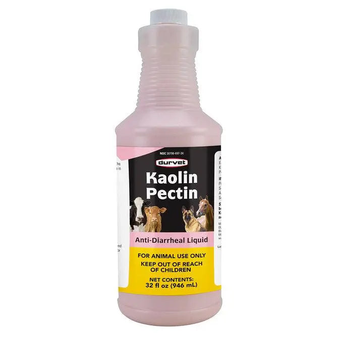 Durvet Kaolin Pectin Suspension Anti-Diarrhea for Dogs Cats Horses &amp; Cattle 32 oz.