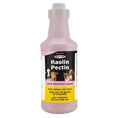 Durvet Kaolin Pectin Suspension Anti-Diarrhea for Dogs Cats Horses &amp; Cattle 32 oz.