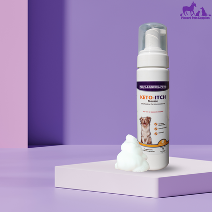 Piccardmeds4pets Keto-Itch Plus Antiseptic Mousse for Cats &amp; Dogs 7 oz. + FREE Bandana!