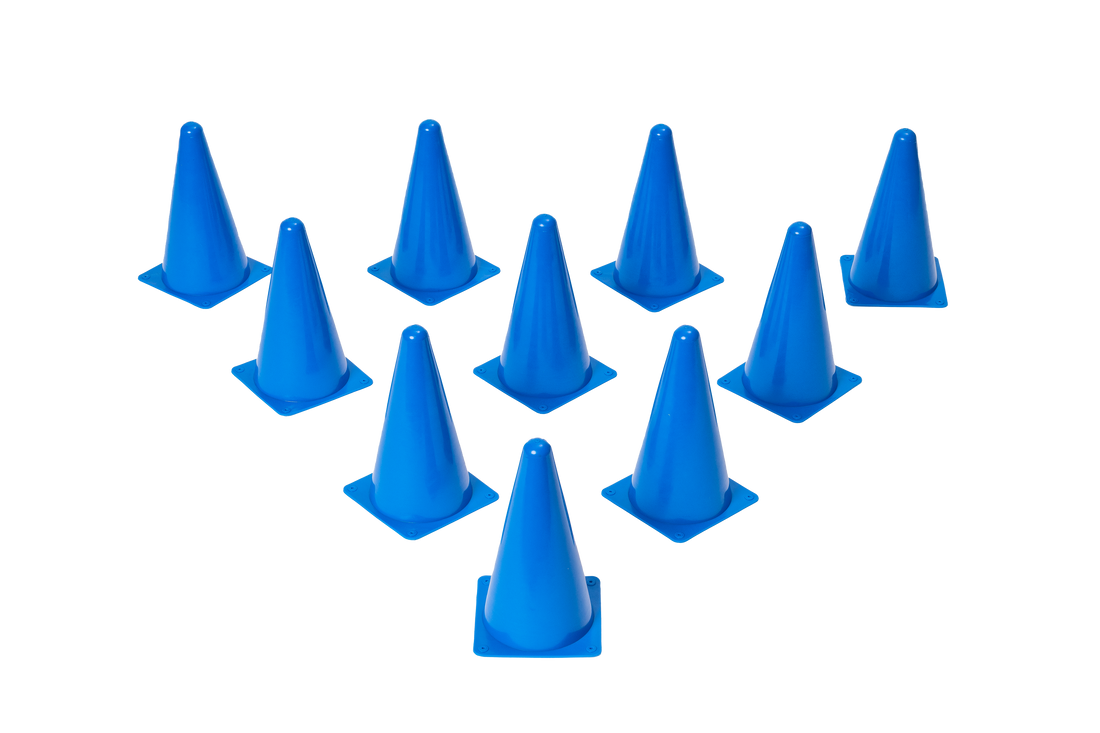 Pack of 10 Durable Numbered Cones for Dog Agility Training