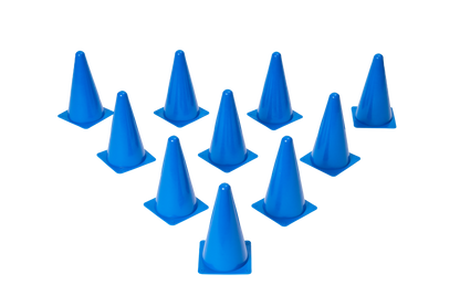 Pack of 10 Durable Numbered Cones for Dog Agility Training