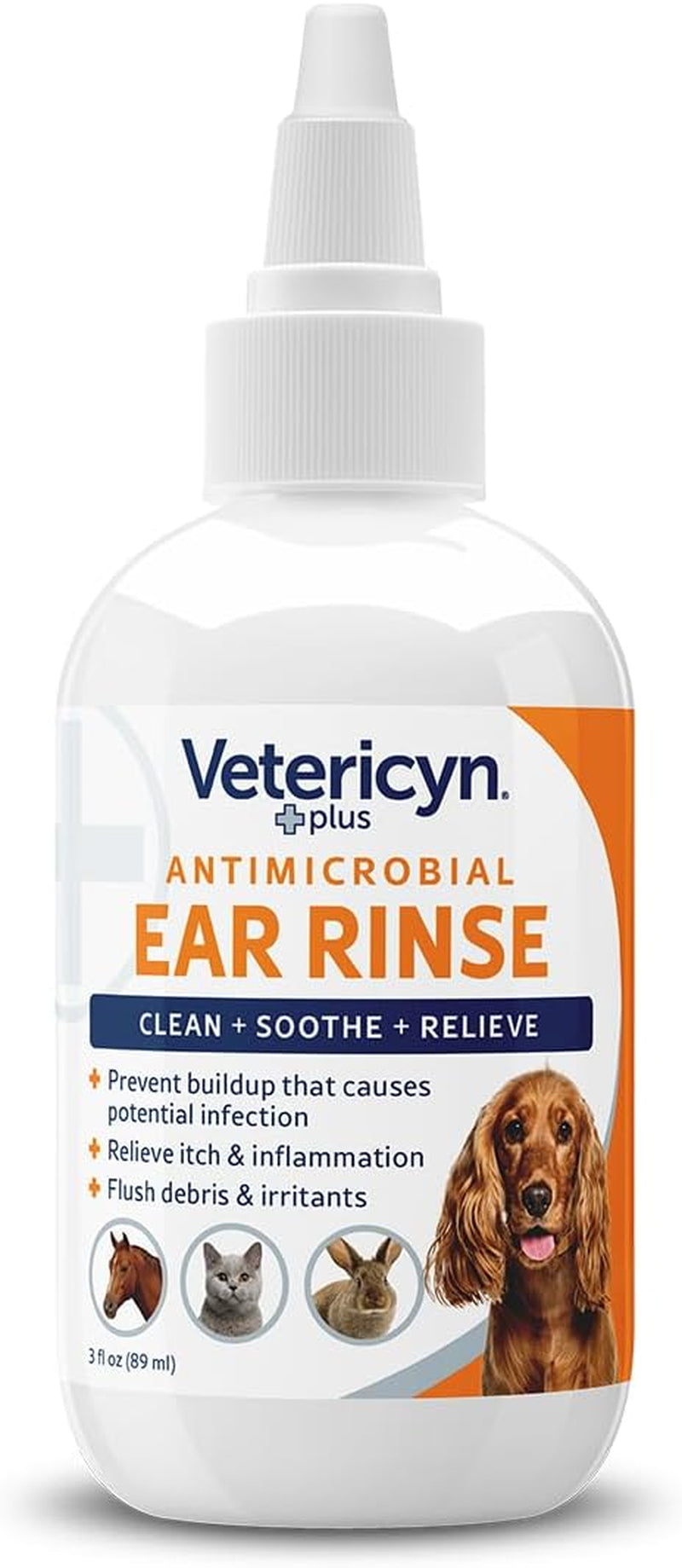 Ear Cleaner for Dogs Cats Small Animals Vetericyn Rinse Itch Relief 3oz
