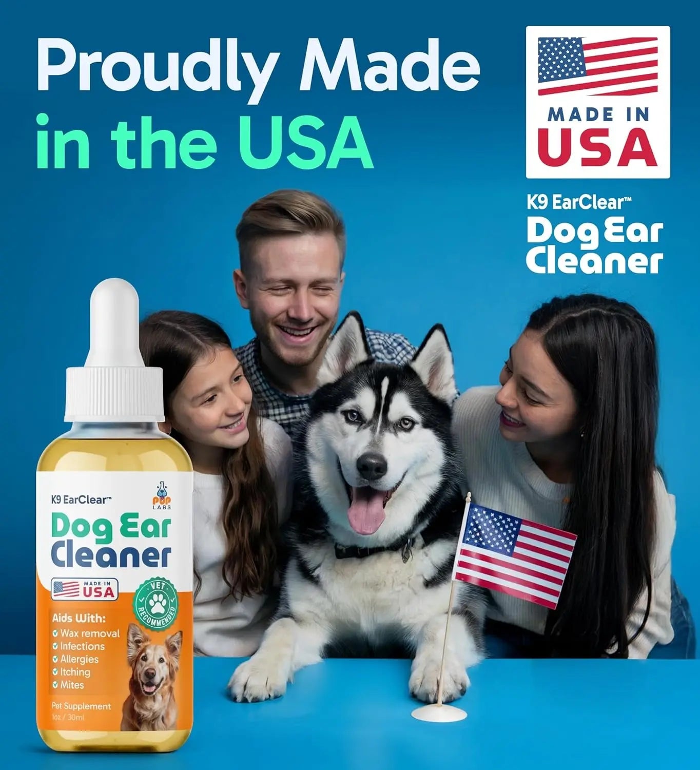 Ear Clear Natural Dog Ear Cleaner – Soothing Drops for Wax, Itch &amp; Irritation