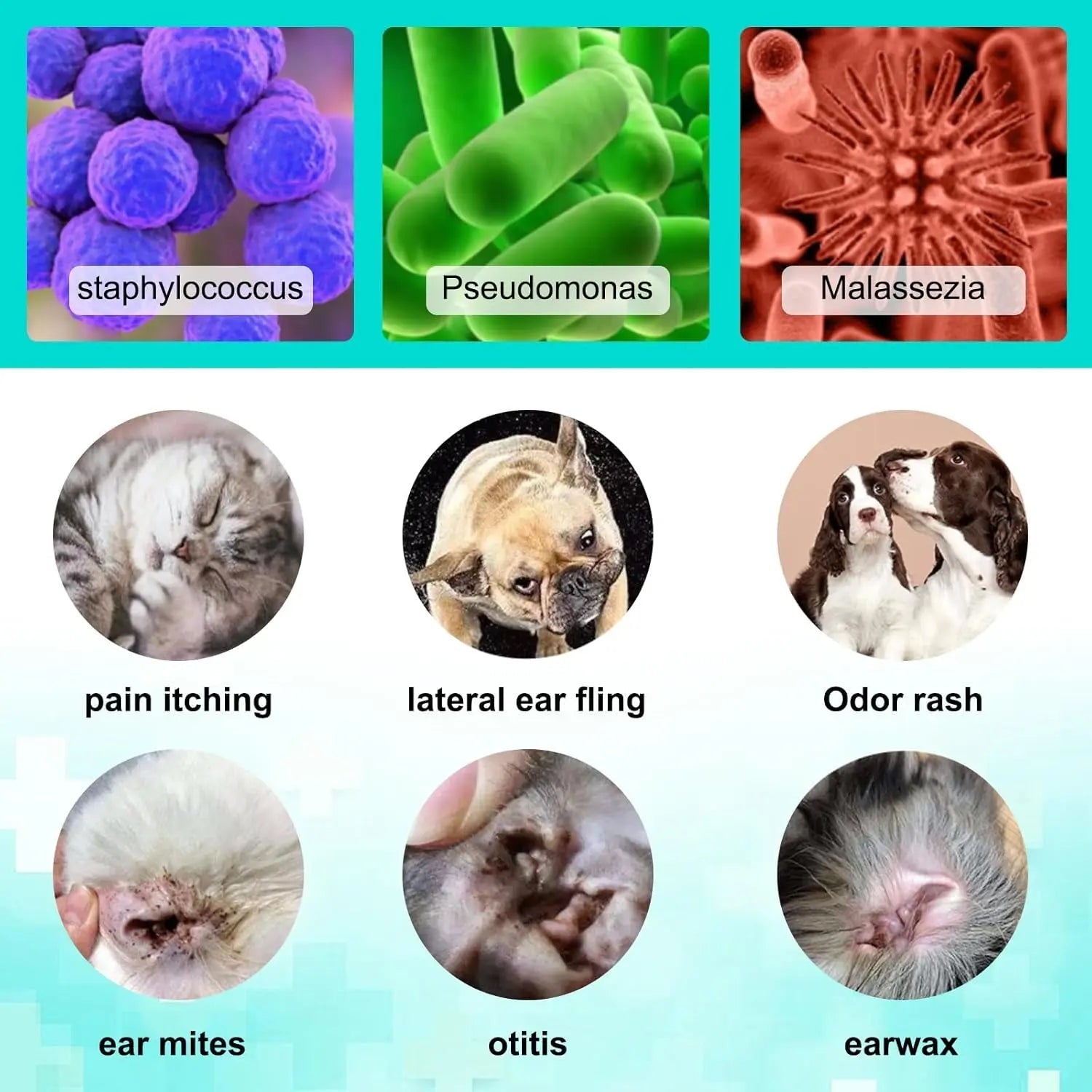 Ear Mite Treatment for Dogs &amp; Cats – Fast-Acting Drops with Aloe Vera (0.75 oz)