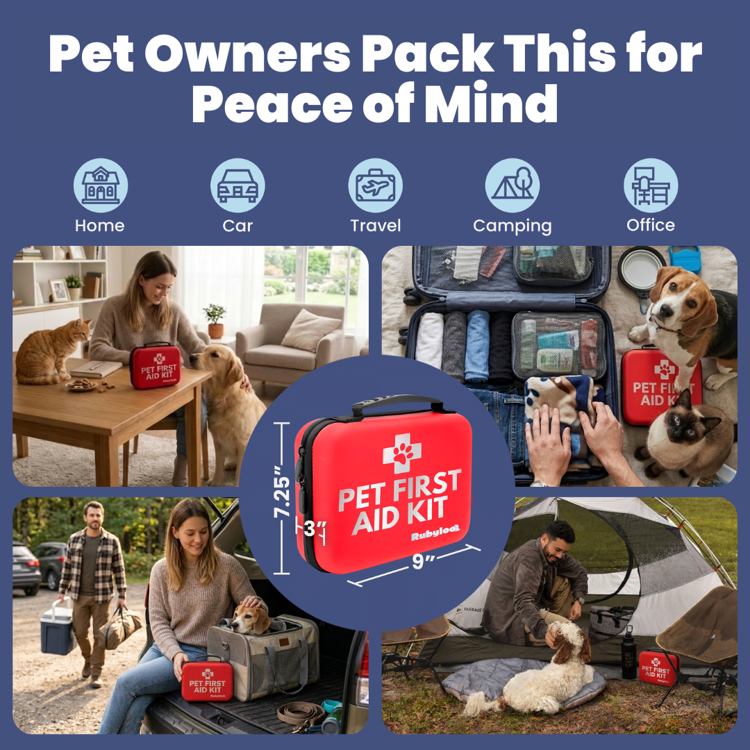 Pet First Aid Kit for Dogs &amp; Cats with Vet-Approved Essentials