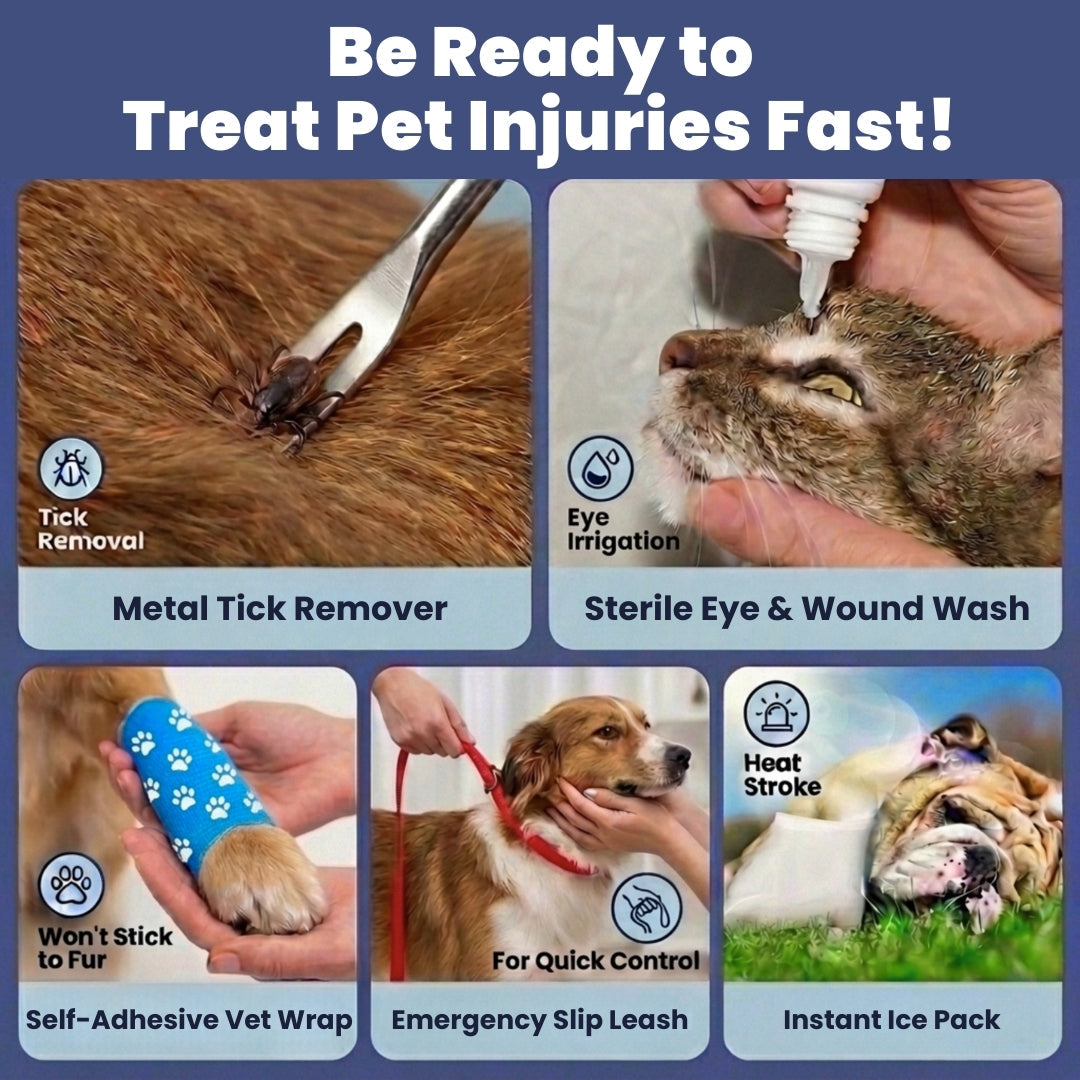 Pet First Aid Kit for Dogs &amp; Cats with Vet-Approved Essentials
