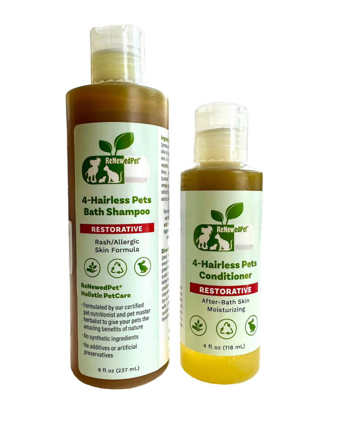 4-HAIRLESS PETS RESTORATIVE SHAMPOO &amp; CONDITIONER
