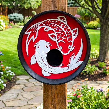ADG42 Zen Birdhouses | Koi Pond Inspired with Easy Maintenance Clean Out