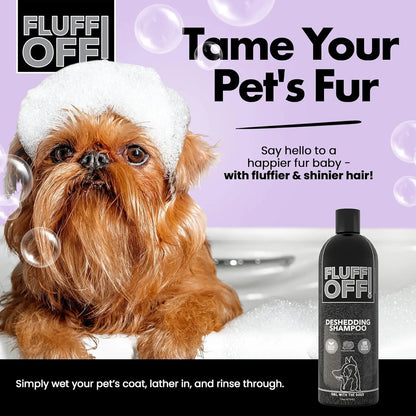 Fluff Off &amp; Nasty Critter Dog Shampoo Set – Deshedding &amp; Deep Clean 16 oz Each
