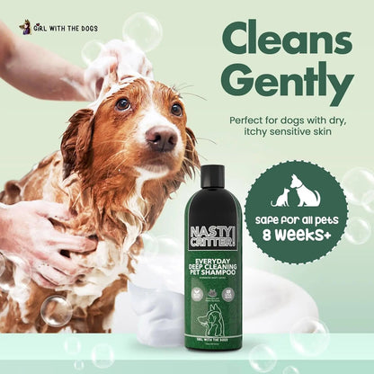 Fluff Off &amp; Nasty Critter Dog Shampoo Set – Deshedding &amp; Deep Clean 16 oz Each