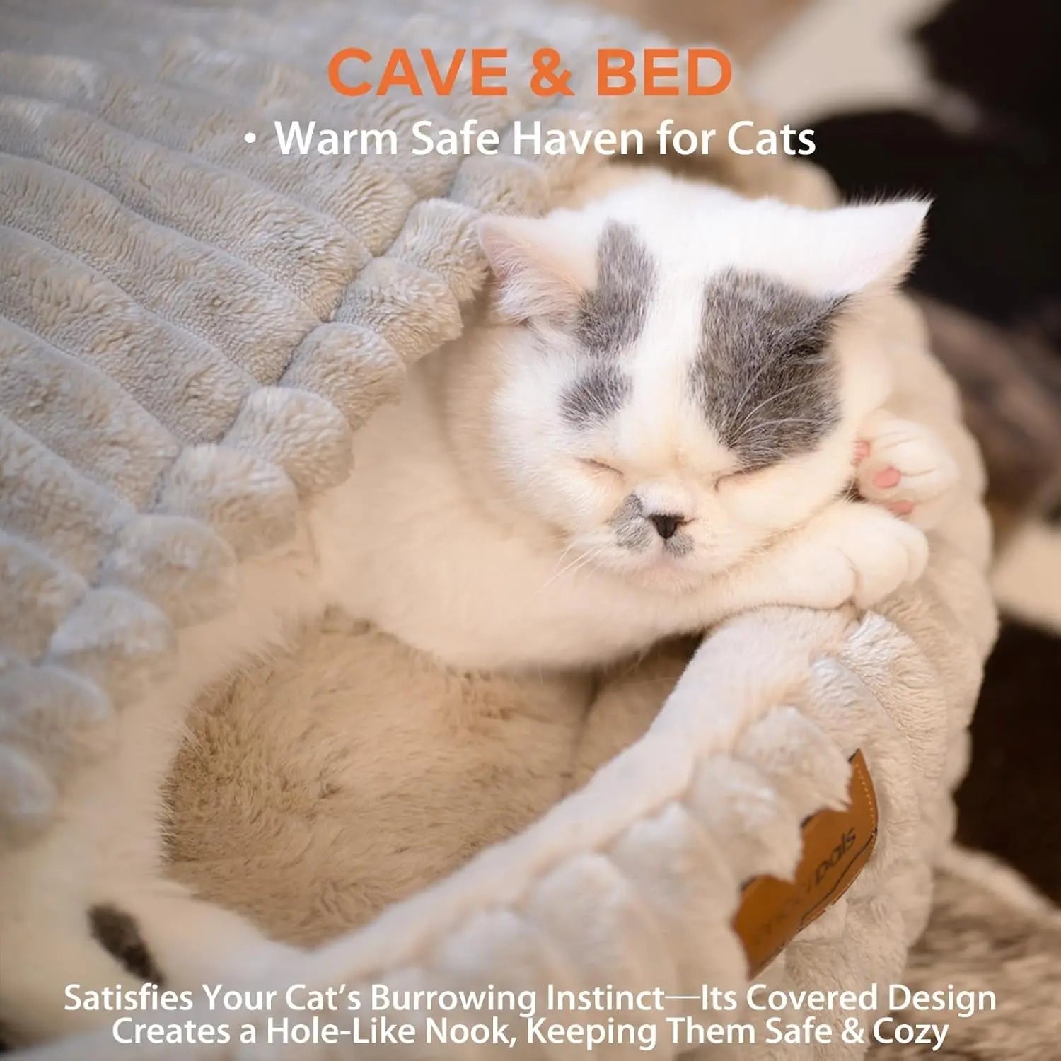 Fluffy Round Soft Cat Bed – Washable Plush Pet Bed for Cats &amp; Small Dogs