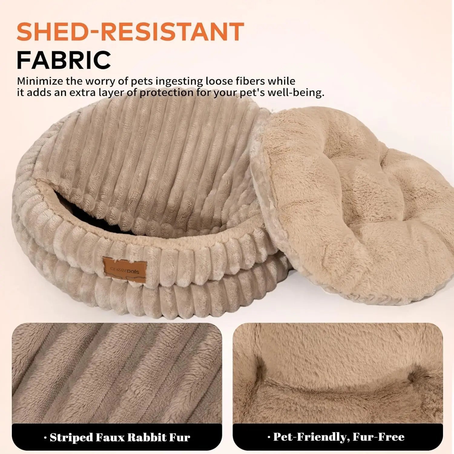Fluffy Round Soft Cat Bed – Washable Plush Pet Bed for Cats &amp; Small Dogs