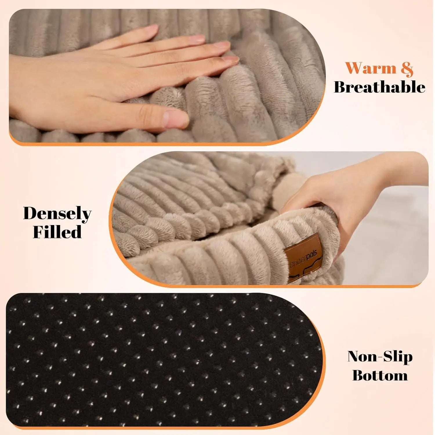 Fluffy Round Soft Cat Bed – Washable Plush Pet Bed for Cats &amp; Small Dogs