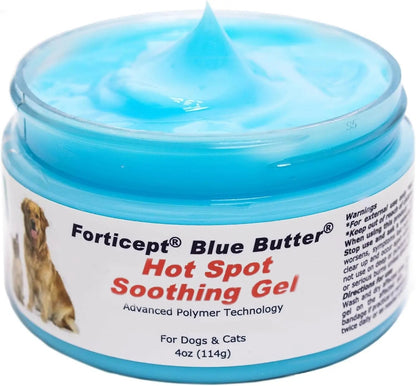 Forticept Blue Butter Hot Spot Gel for Dogs &amp; Cats, Veterinary Skin Care 4 oz
