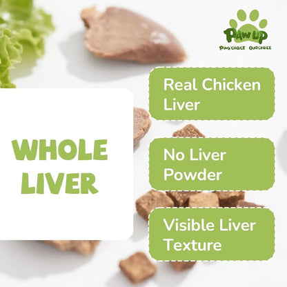 Freeze Dried Chicken Liver &amp; Heart Dog &amp; Cat Treats 2.1oz Grain Free