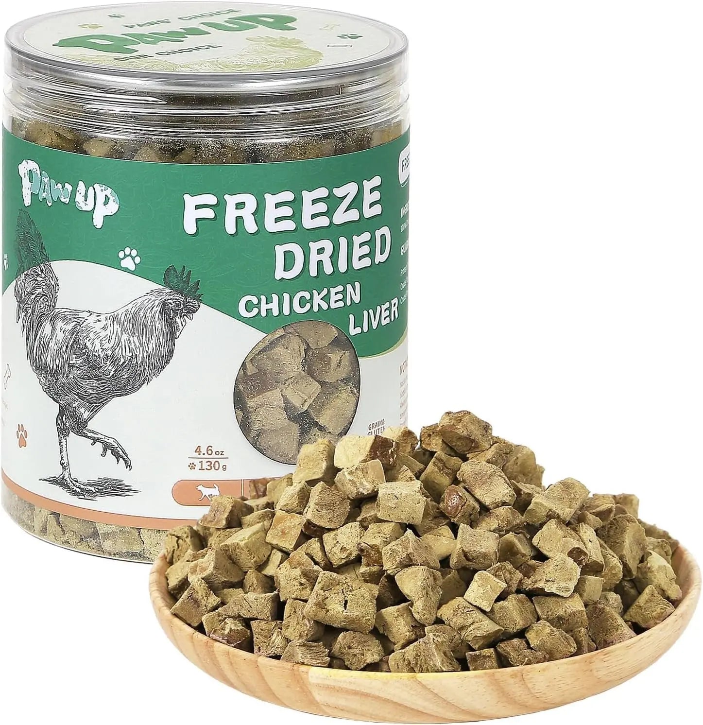 Freeze Dried Chicken Liver &amp; Heart Dog &amp; Cat Treats 2.1oz Grain Free