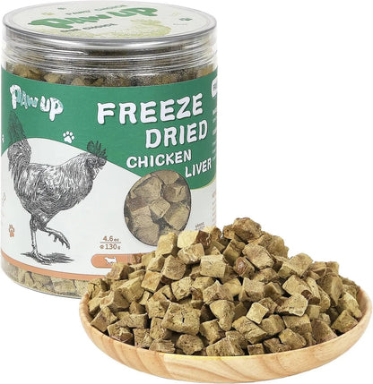 Freeze Dried Chicken Liver &amp; Heart Dog &amp; Cat Treats 2.1oz Grain Free
