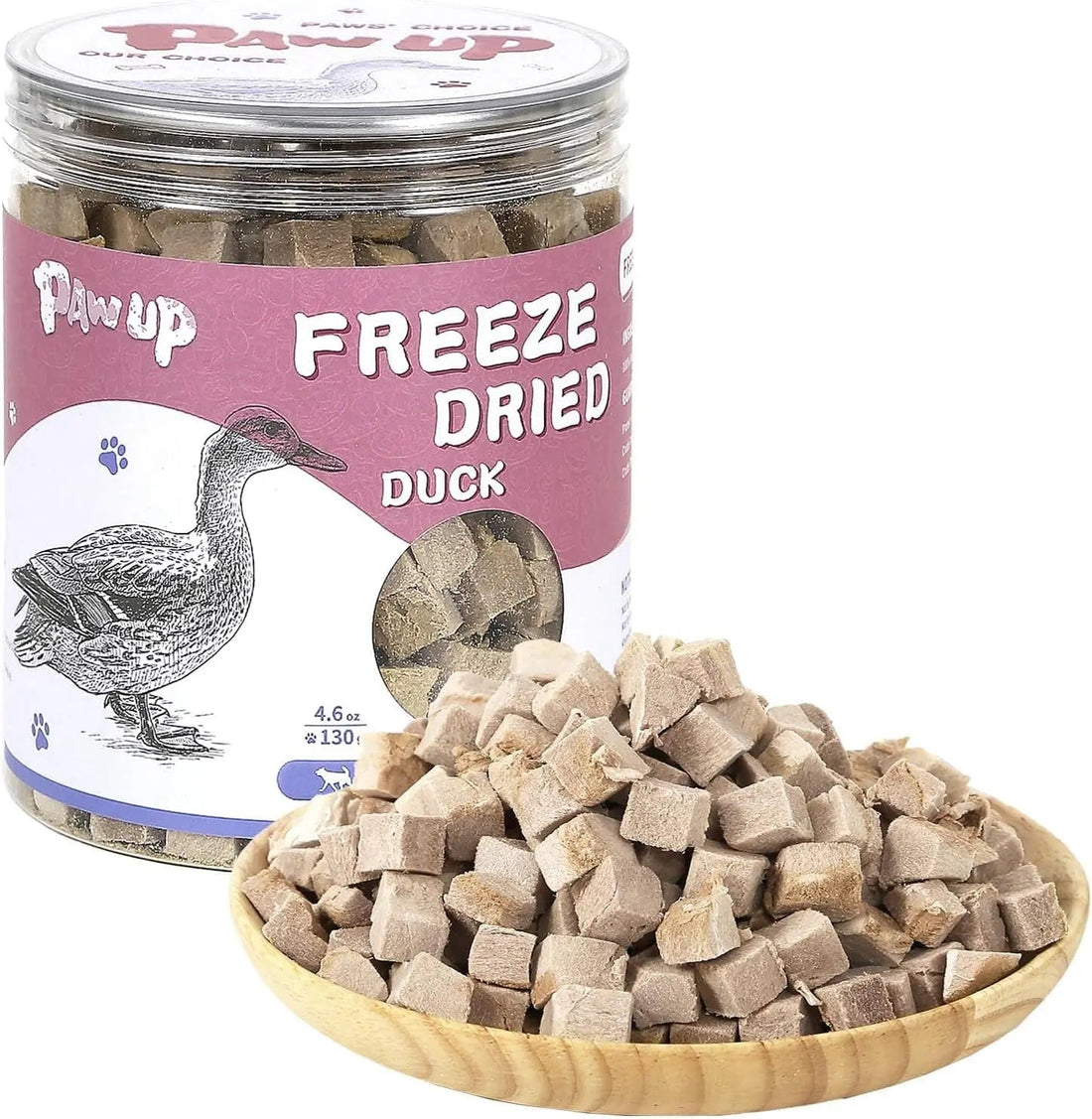 Freeze Dried Duck Dog &amp; Cat Treats High Protein Grain Free Raw Food Topper 4.6oz