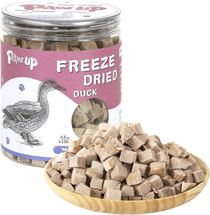Freeze Dried Duck Dog &amp; Cat Treats High Protein Grain Free Raw Food Topper 4.6oz