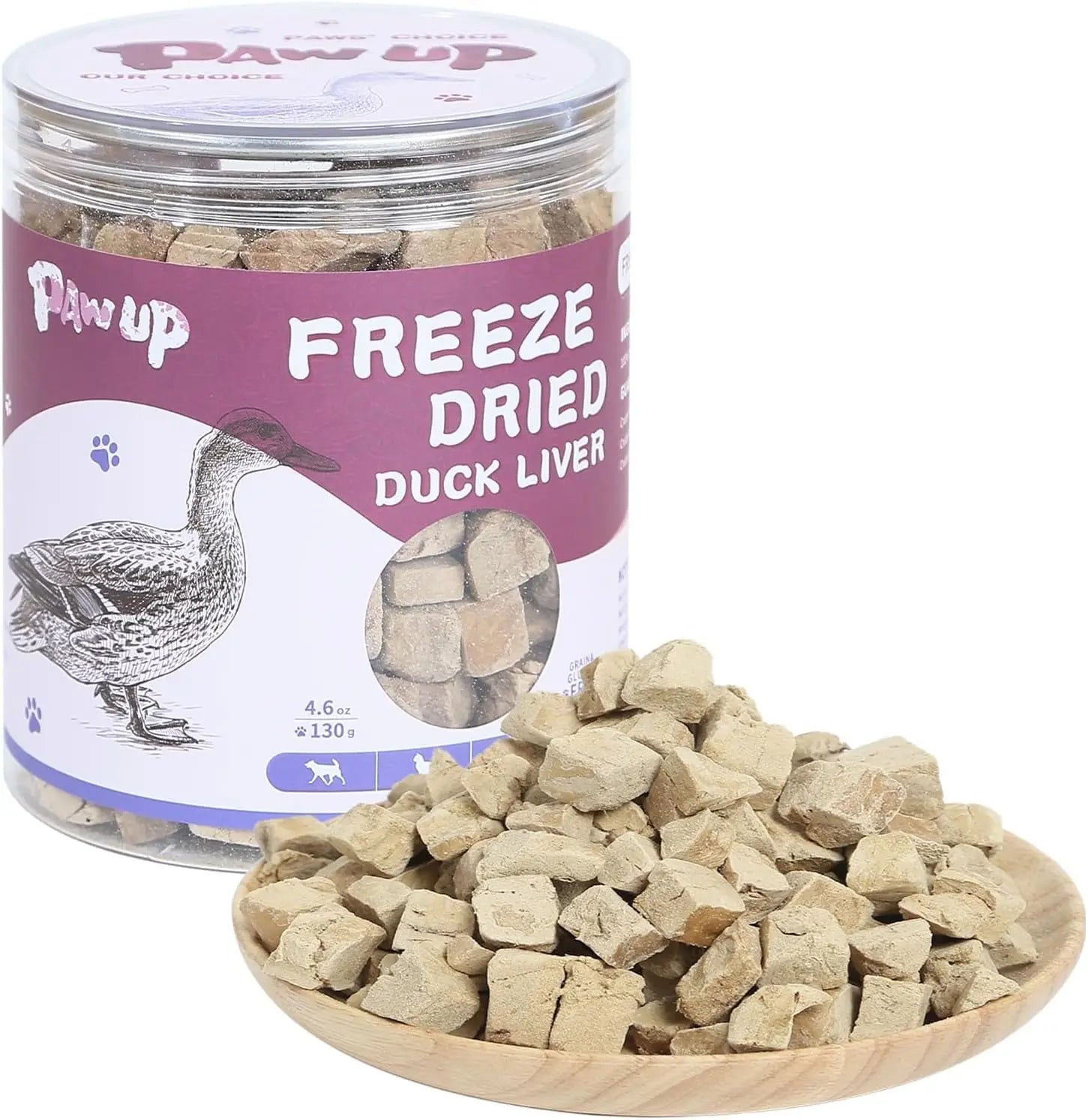 Freeze Dried Duck Dog &amp; Cat Treats High Protein Grain Free Raw Food Topper 4.6oz
