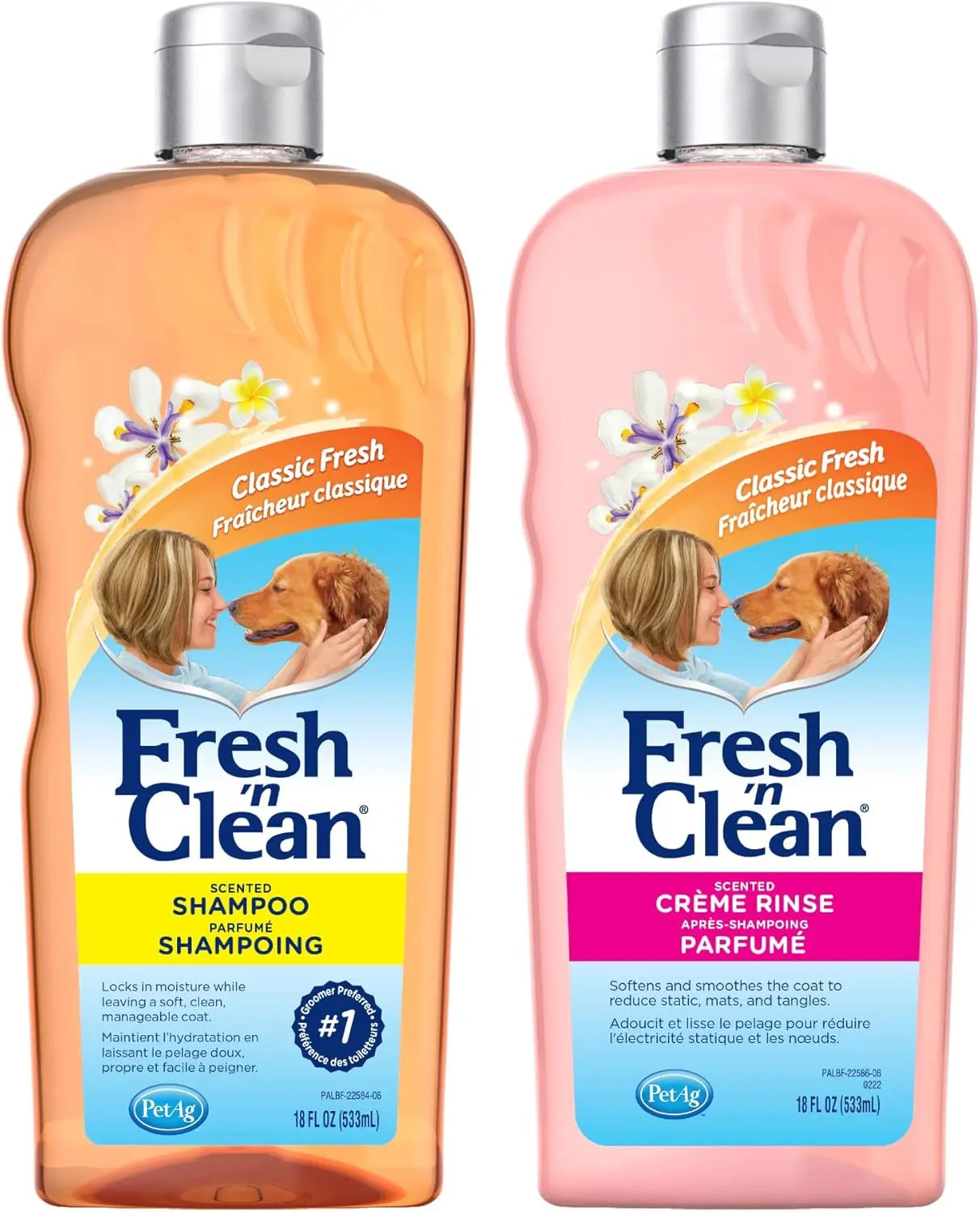 Fresh ’N Clean Dog Shampoo &amp; Conditioner Set – Classic Fresh Scent (18oz)