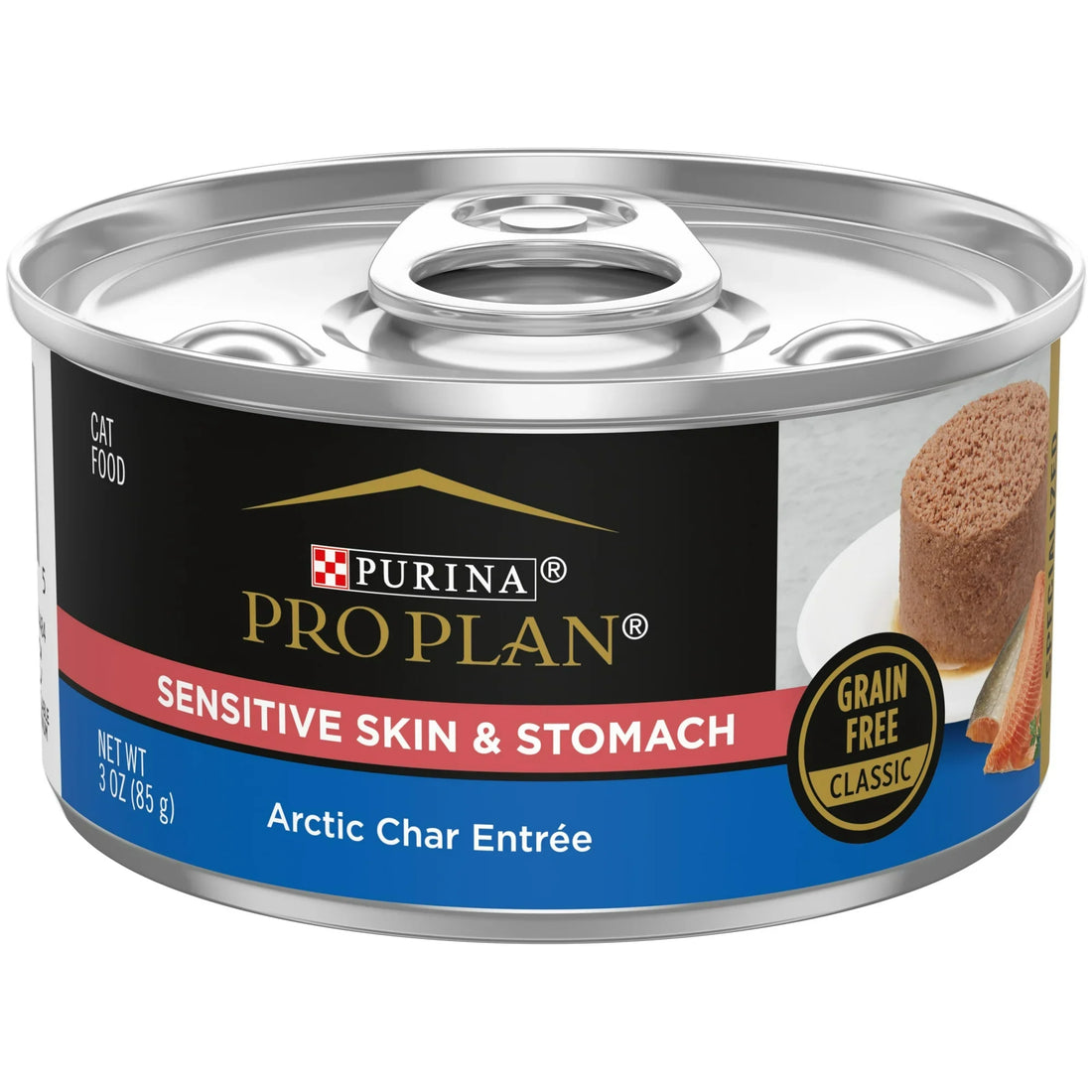 Pro Plan Sensitive Skin &amp; Stomach Arctic Char Entree Grain Free Classic Wet Cat Food (3oz)