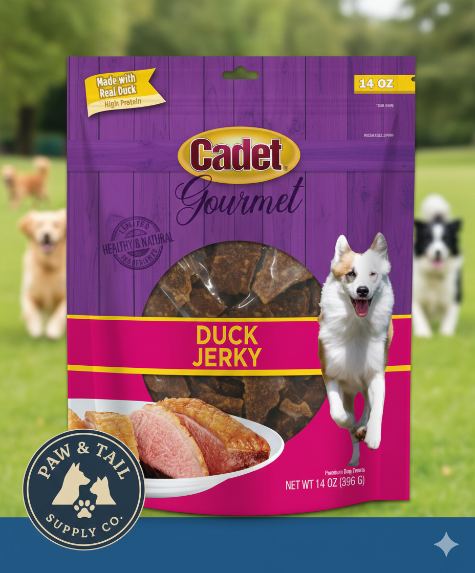 Cadet Gourmet Duck Jerky Dog Treats High Protein Chew 14 oz.
