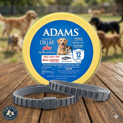 Adams Plus Flea &amp; Tick Collar for Dogs &amp; Puppies One Size Fits All 2-Count