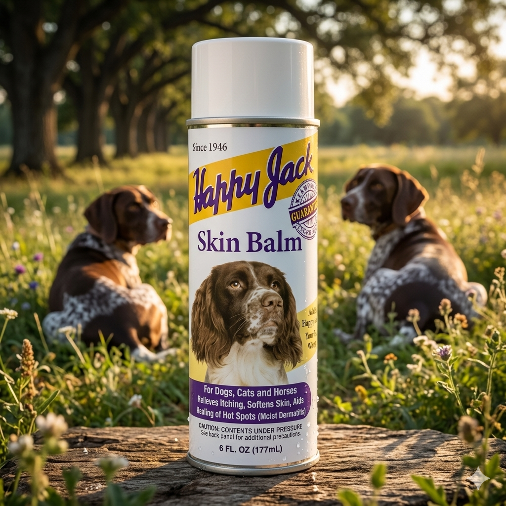 Happy Jack Skin Balm Aerosol For Dogs Cats &amp; Horses 6 oz.