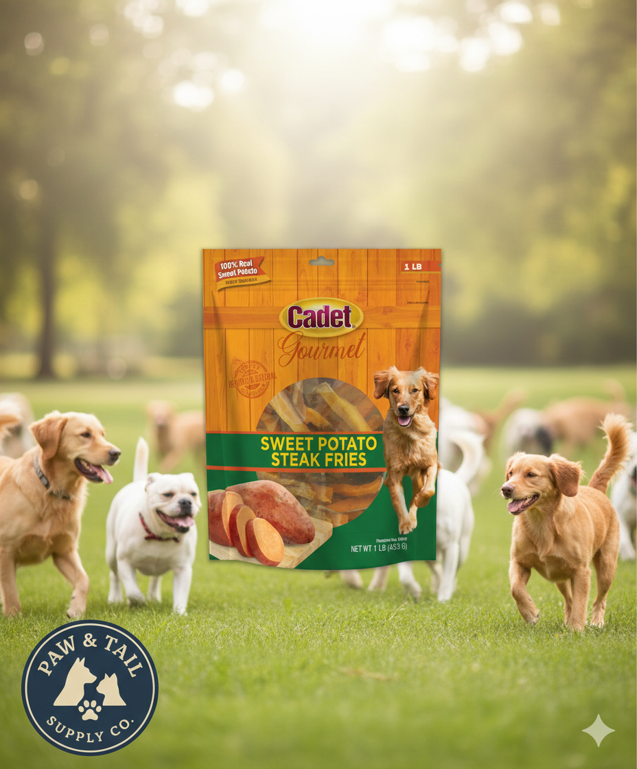 Cadet Sweet Potato Steak Fries Dog Treats 100% Real Sweet Potato 1lb