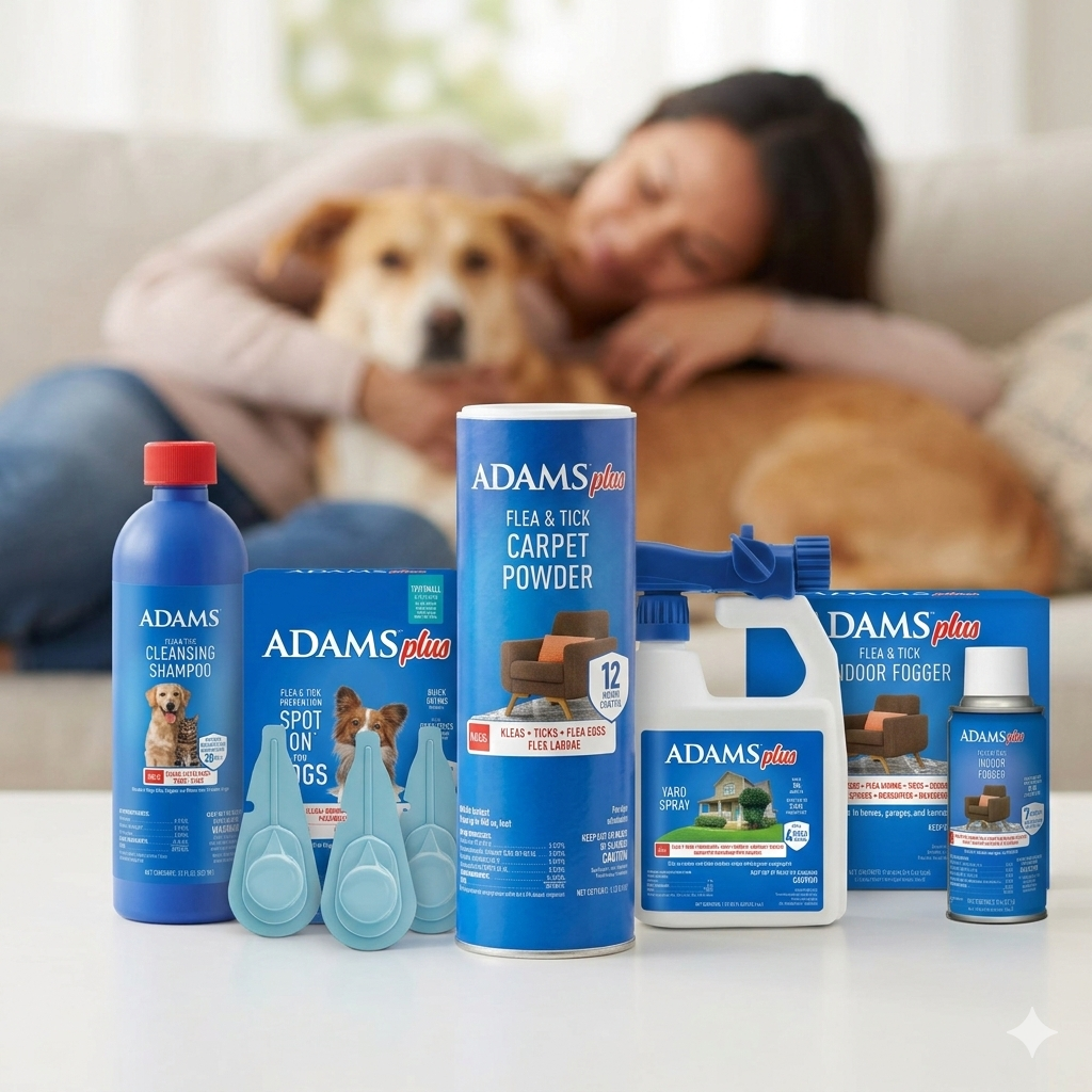 Adams Complete Indoor &amp; Outdoor Flea Treatment System for Small Dogs 5–14 lbs