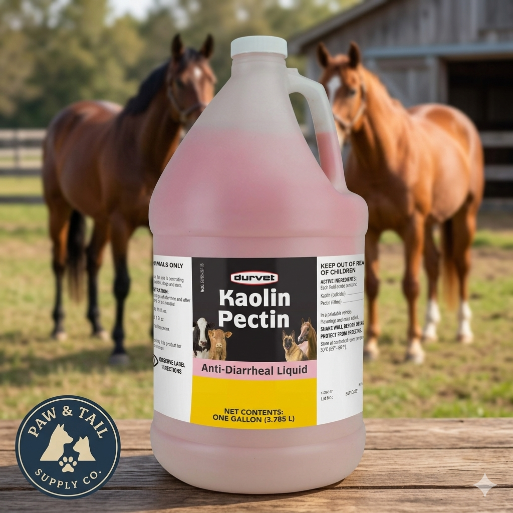 Durvet Kaolin Pectin Anti-Diarrheal Horse Cattle Dog &amp; Cat Digestive 1 Gallon