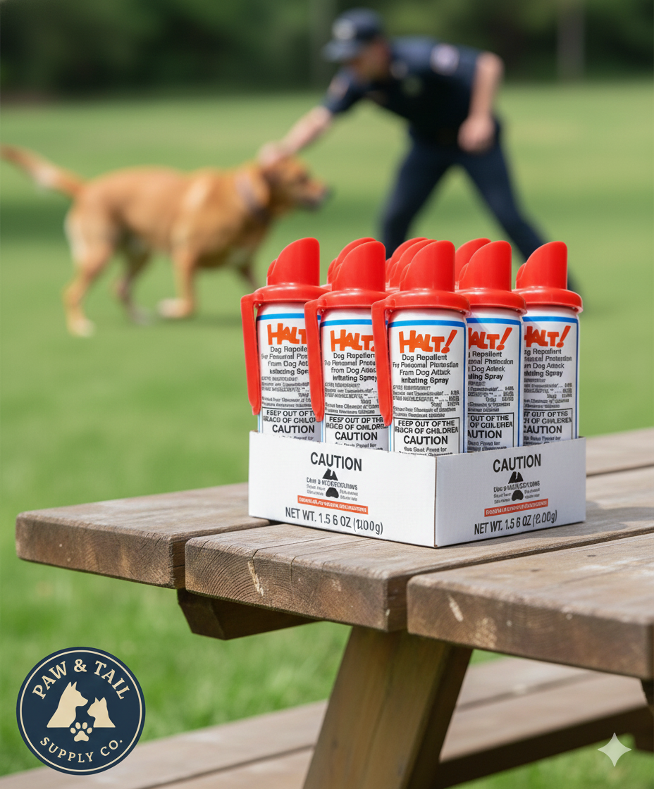 Halt Dog Repellent Spray 1.5 oz Effective Safe Capsaicin Defense for Dogs 6-Pack
