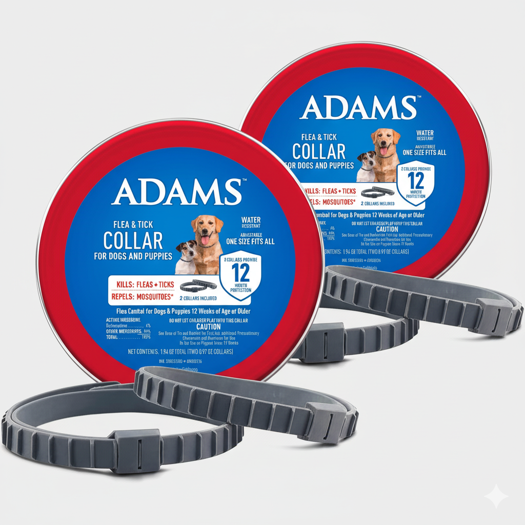 Adams Flea &amp; Tick Collar for Dogs &amp; Puppies Flea Collar Protection 4 Count