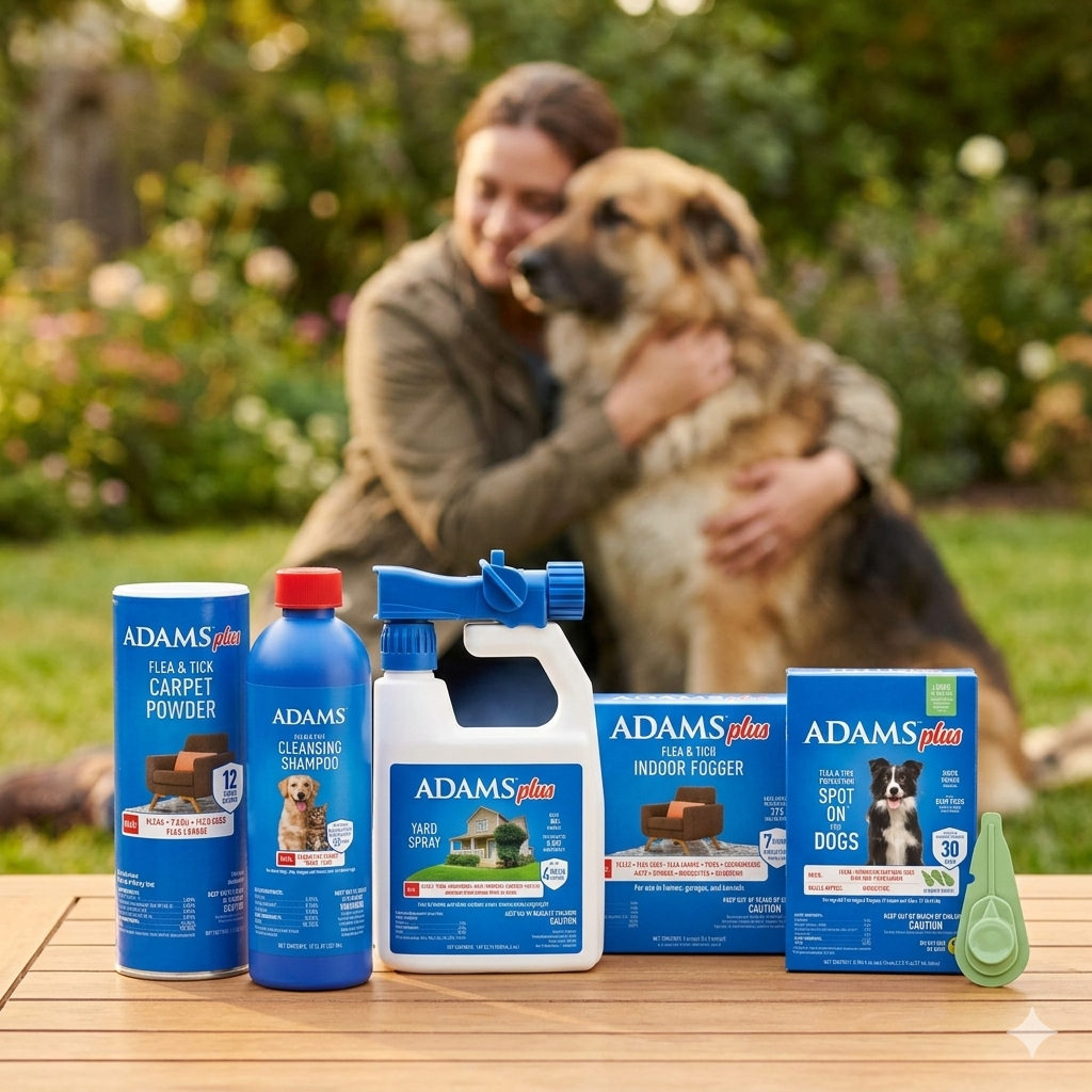 Adams Complete Indoor &amp; Outdoor Flea Treatment System for Large Dogs 31–60 lbs