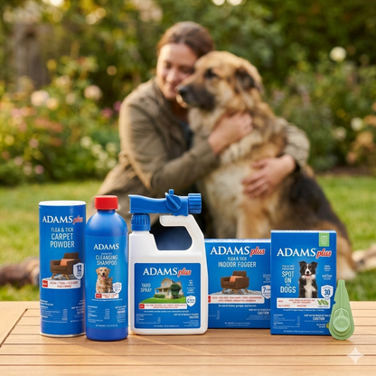 Adams Complete Indoor &amp; Outdoor Flea Treatment System for Large Dogs 31–60 lbs
