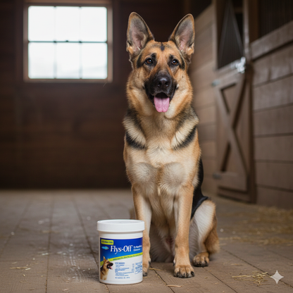 Farnam Flys-Off Repellent Ointment 7 oz for Dogs &amp; Horses Kills Repels Flies