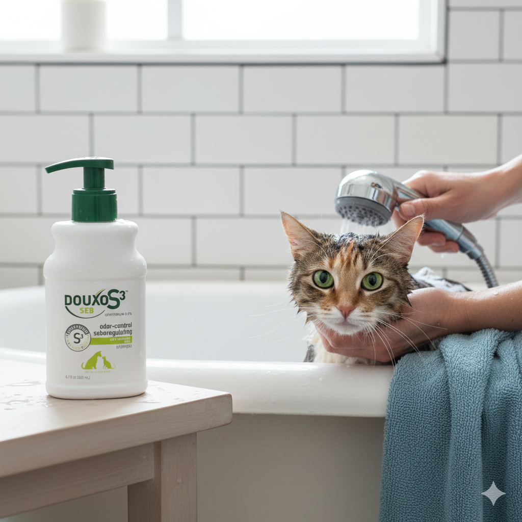 Douxo S3 SEB Shampoo 6.7 oz Dogs &amp; Cats Oily Flaky Skin Dandruff Control
