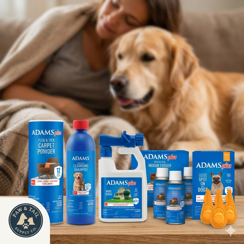 Adams Complete Indoor &amp; Outdoor Flea Treatment System for Medium Dogs 15–30 lbs