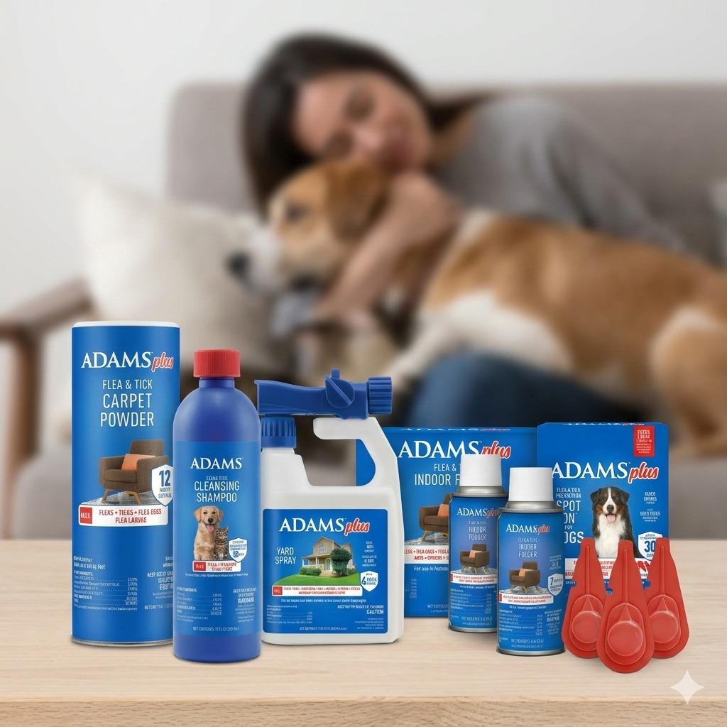 Adams Complete Indoor &amp; Outdoor Flea Treatment System for XLarge Dogs 61–150 lbs