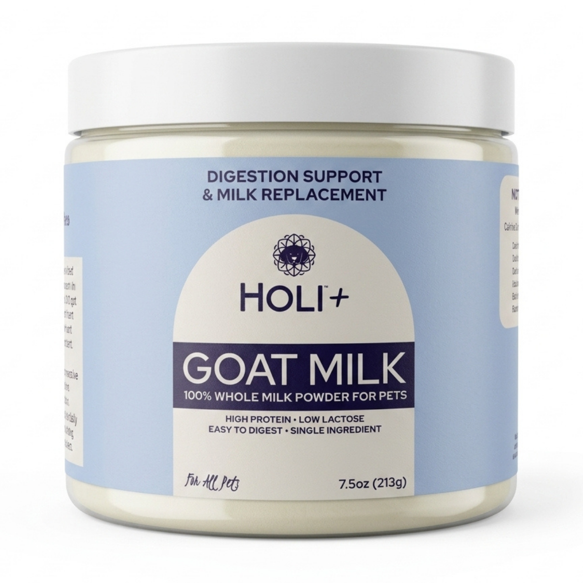 HOLI Powdered Goat Milk for Dogs &amp; Cats | Single-Ingredient Topper &amp; Milk Replacer