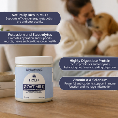 HOLI Powdered Goat Milk for Dogs &amp; Cats | Single-Ingredient Topper &amp; Milk Replacer