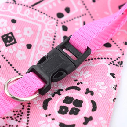 Washable Printed Cat Bow Tie Kitten Dog Scarf Adjustable Pet Cat Bandana Bib Collar Handmade Trigon Pet Supplies Cat Accessories