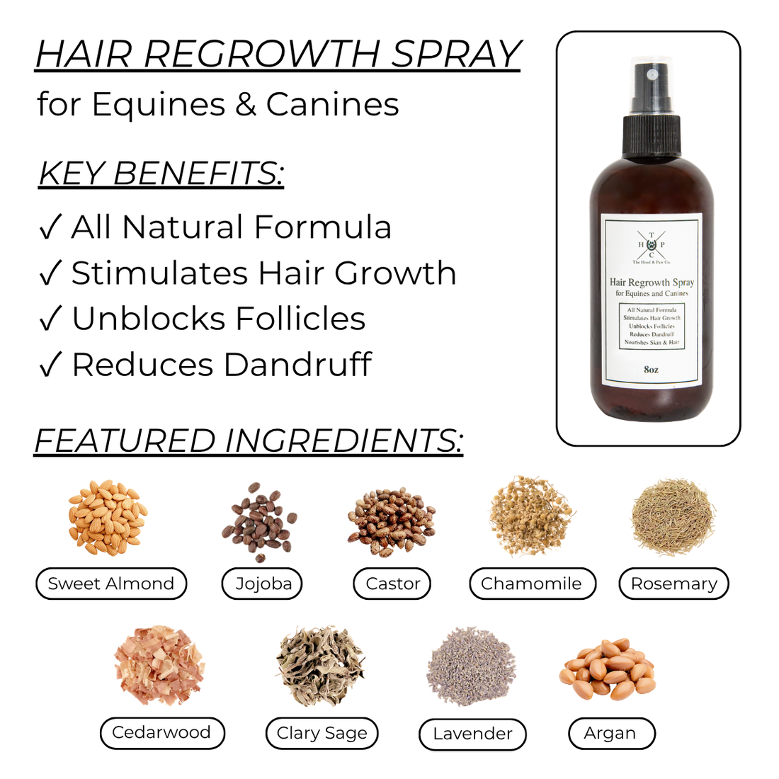 Hair Regrowth Spray for Dogs &amp; Horses