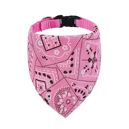 Washable Printed Cat Bow Tie Kitten Dog Scarf Adjustable Pet Cat Bandana Bib Collar Handmade Trigon Pet Supplies Cat Accessories